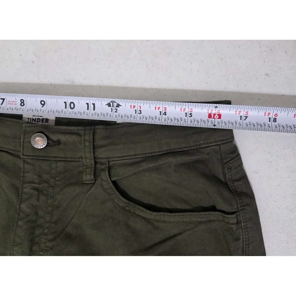 Flint and Tinder 365 Pants Mens 33x32 Olive Green Tapered Fit Chino Trouser